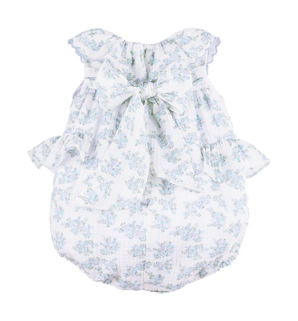 Sophie & Lucas Girls Floral Bluffs Ruffle Bubble - Bow on Back - Lilac by Sophie & Lucas