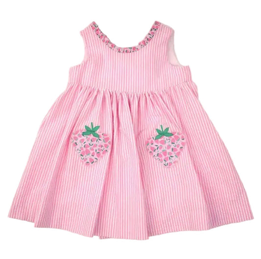 Funtasia Too Girls Pink Wrap Dress - Strawberry Pockets by Funtasia