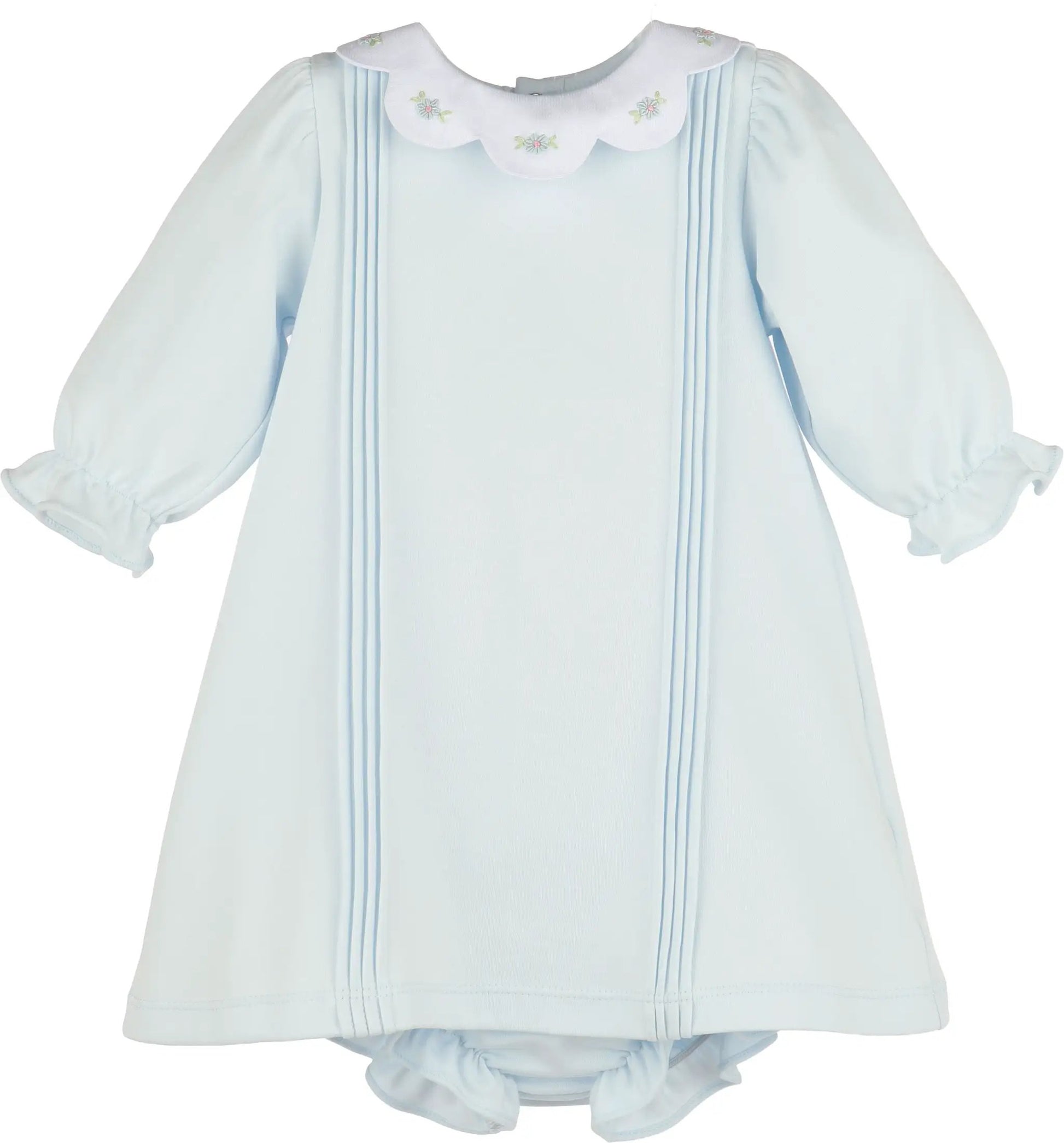 Luli & Me Girls Blue Warm Winter Home Dress