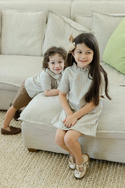 Bailey Boys Pecan Plaid Dressy Short Set by Bailey Boys
