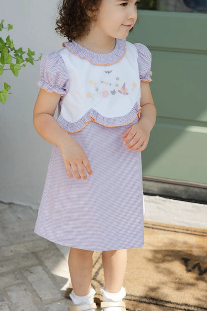 Bailey Boys Girls Lavender Check Scallop Halloween Trick or Treat Dress by Bailey Boys