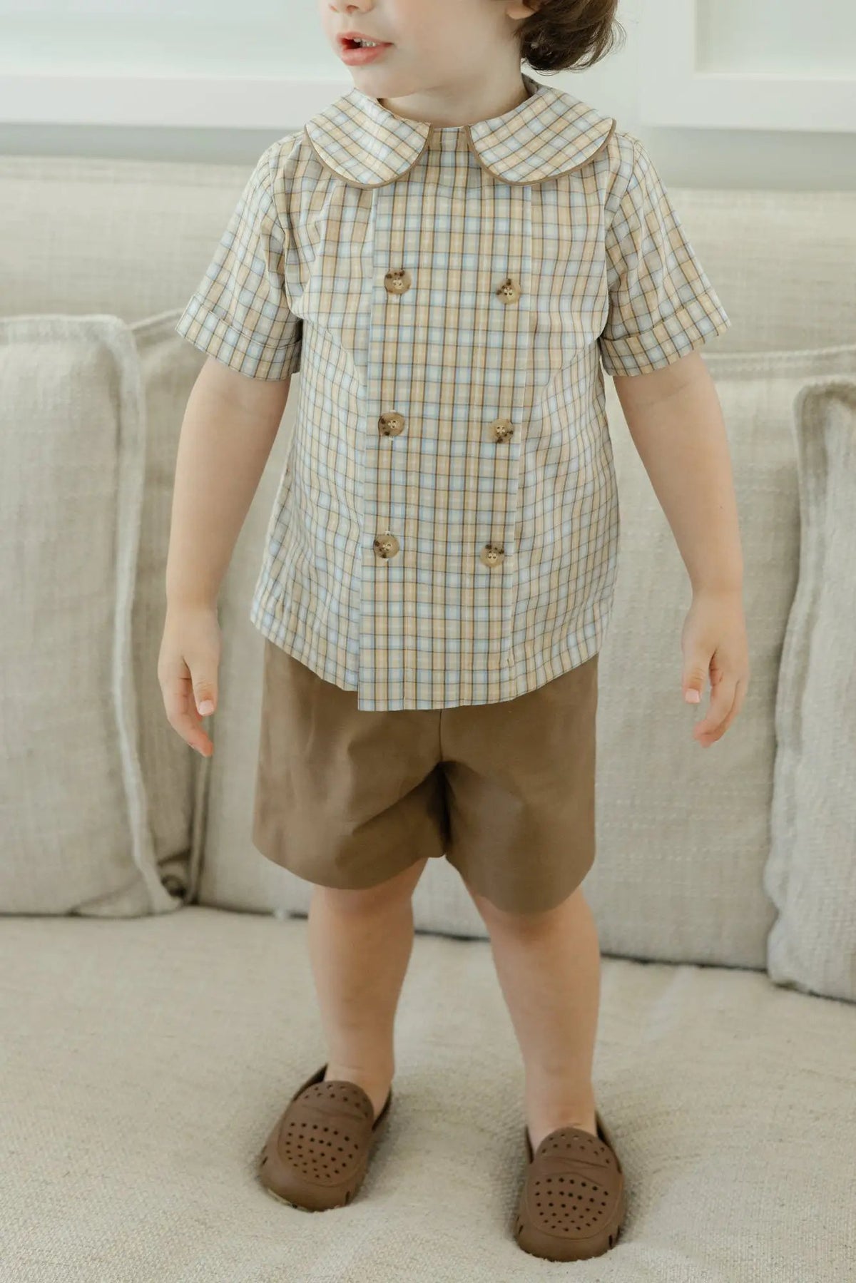 Bailey Boys Pecan Plaid Dressy Short Set by Bailey Boys