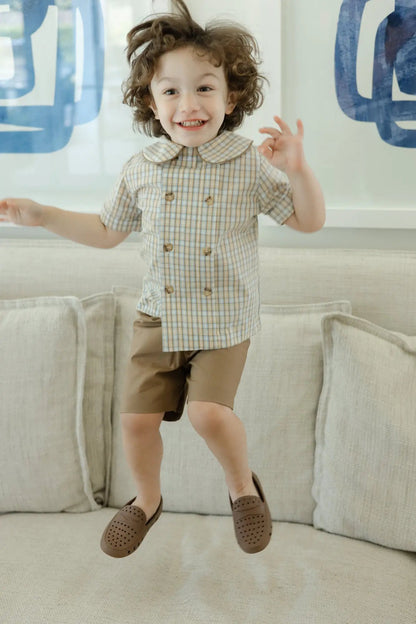 Bailey Boys Pecan Plaid Dressy Short Set by Bailey Boys