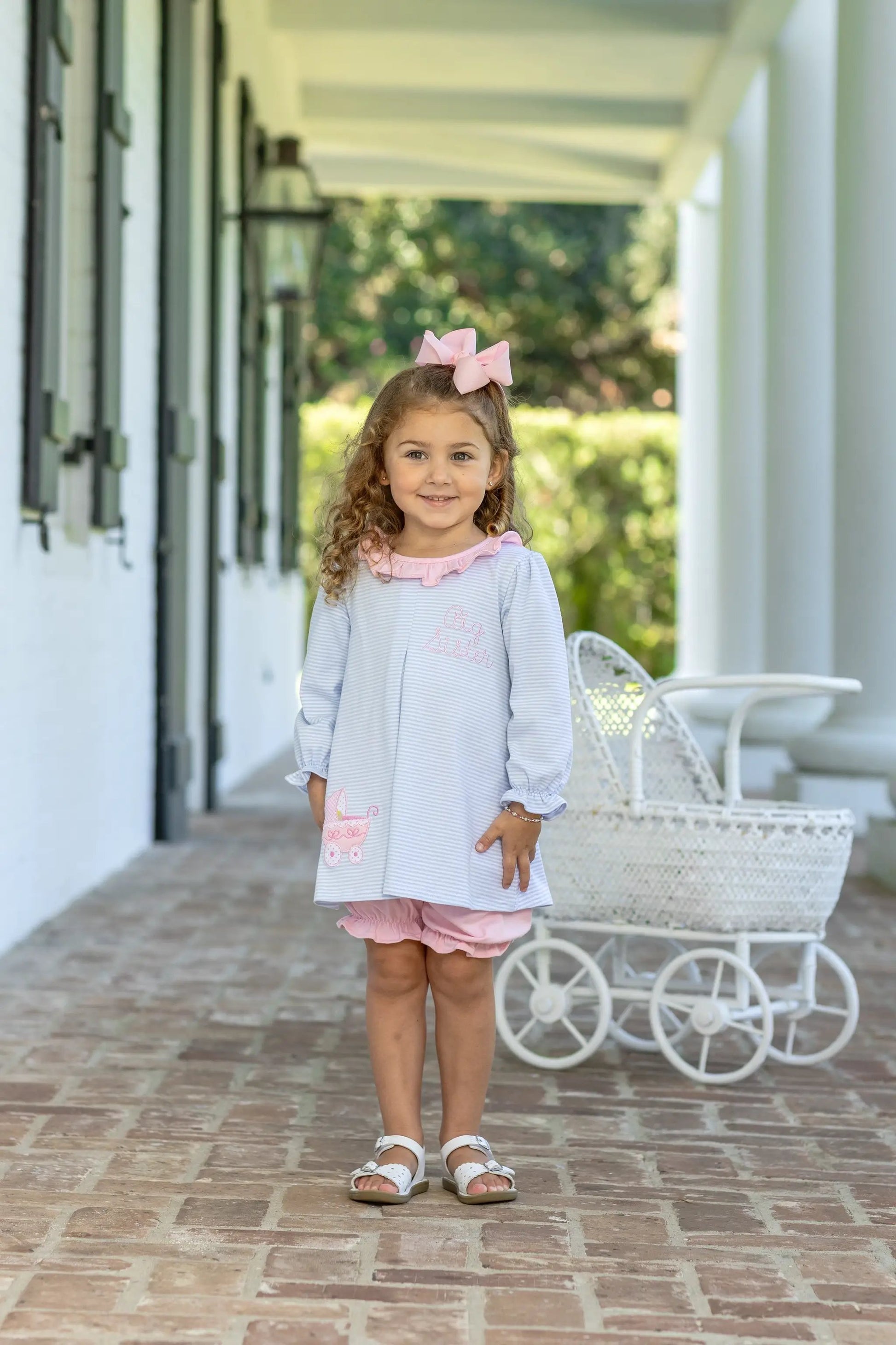 Trotter Street Kids Girls Blue Big Sister Bloomer Set