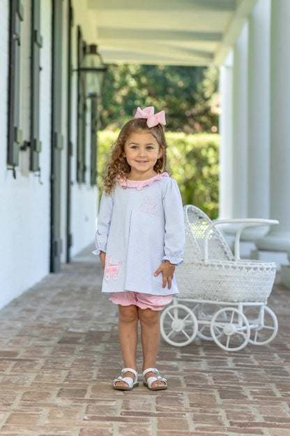 Trotter Street Kids Girls Blue Big Sister Bloomer Set