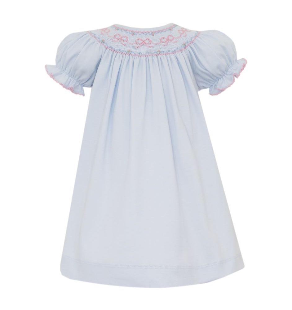 Petit Bebe Knits Baby Girls Pink Bloomers Set - Smocked Easter Bunnies