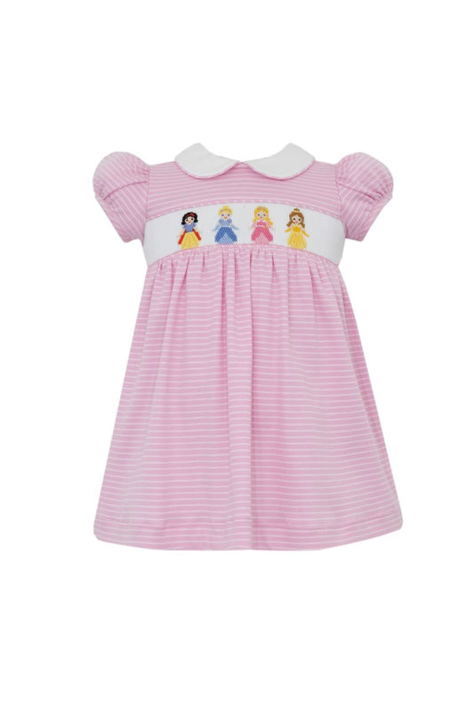 Petit Bebe Knit Girls Pink Striped Dress - Smocked Princesses by Petit Bebe