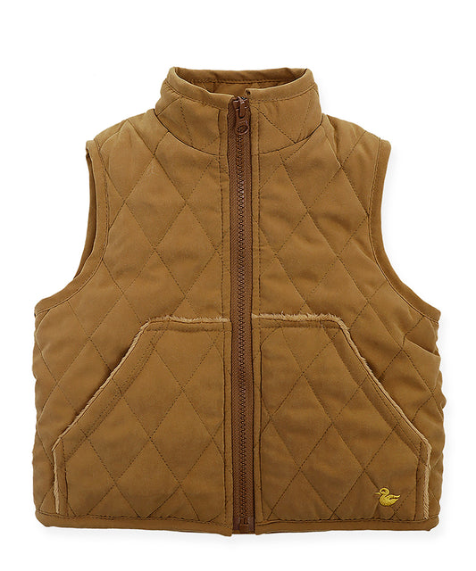 Widgeon Boys Quilted Barn Vest - Camel Tan