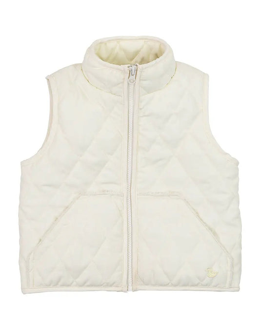 Widgeon Girls & Boys Quilted Barn Vest - Ivory Vanilla