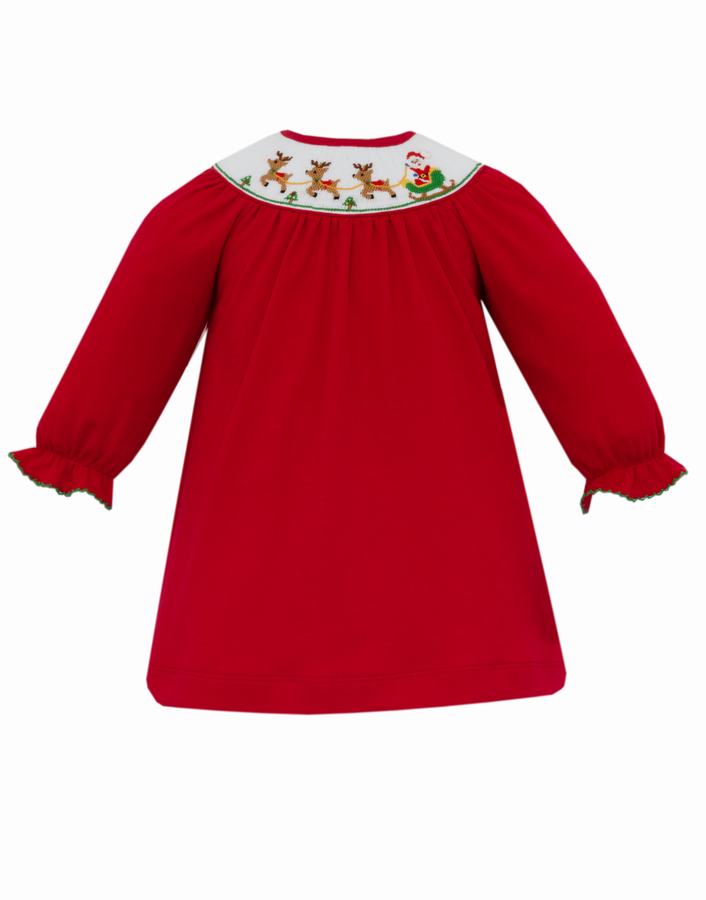 Petit Bebe Knits Boys Red Christmas Time Longall