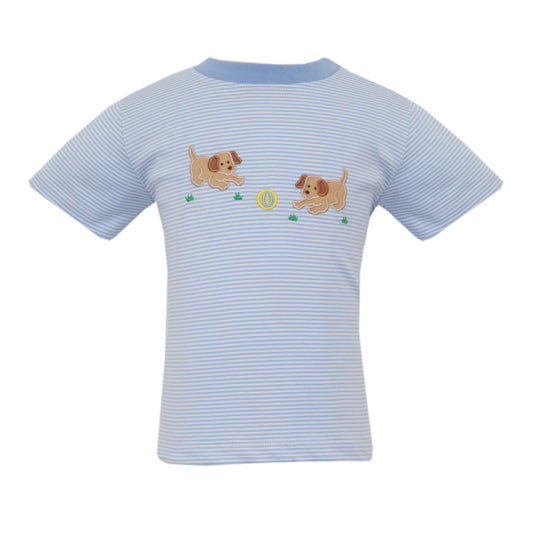 Claire and Charlie Garden Puppies Boys Light Blue Knit Shirt by Claire & Charlie
