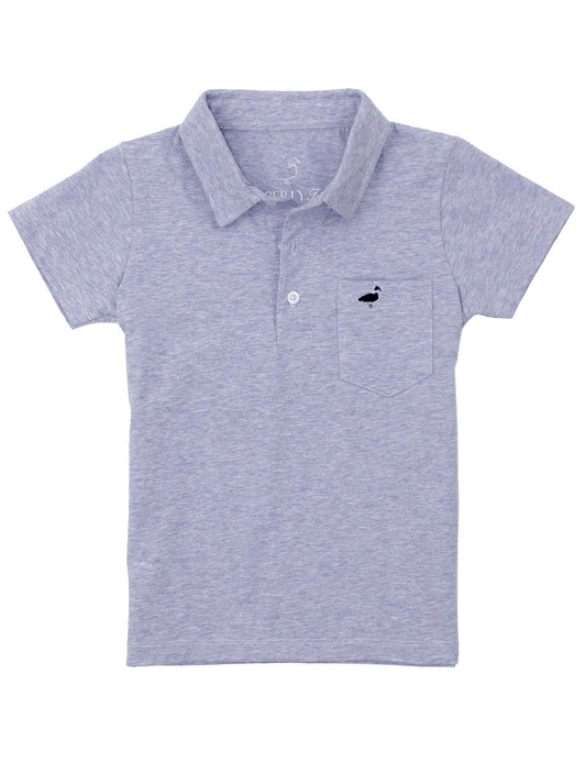 Properly Tied Boys Harrison Pocket Short Sleeve Polo Shirt - Ocean Wave Blue by Properly Tied