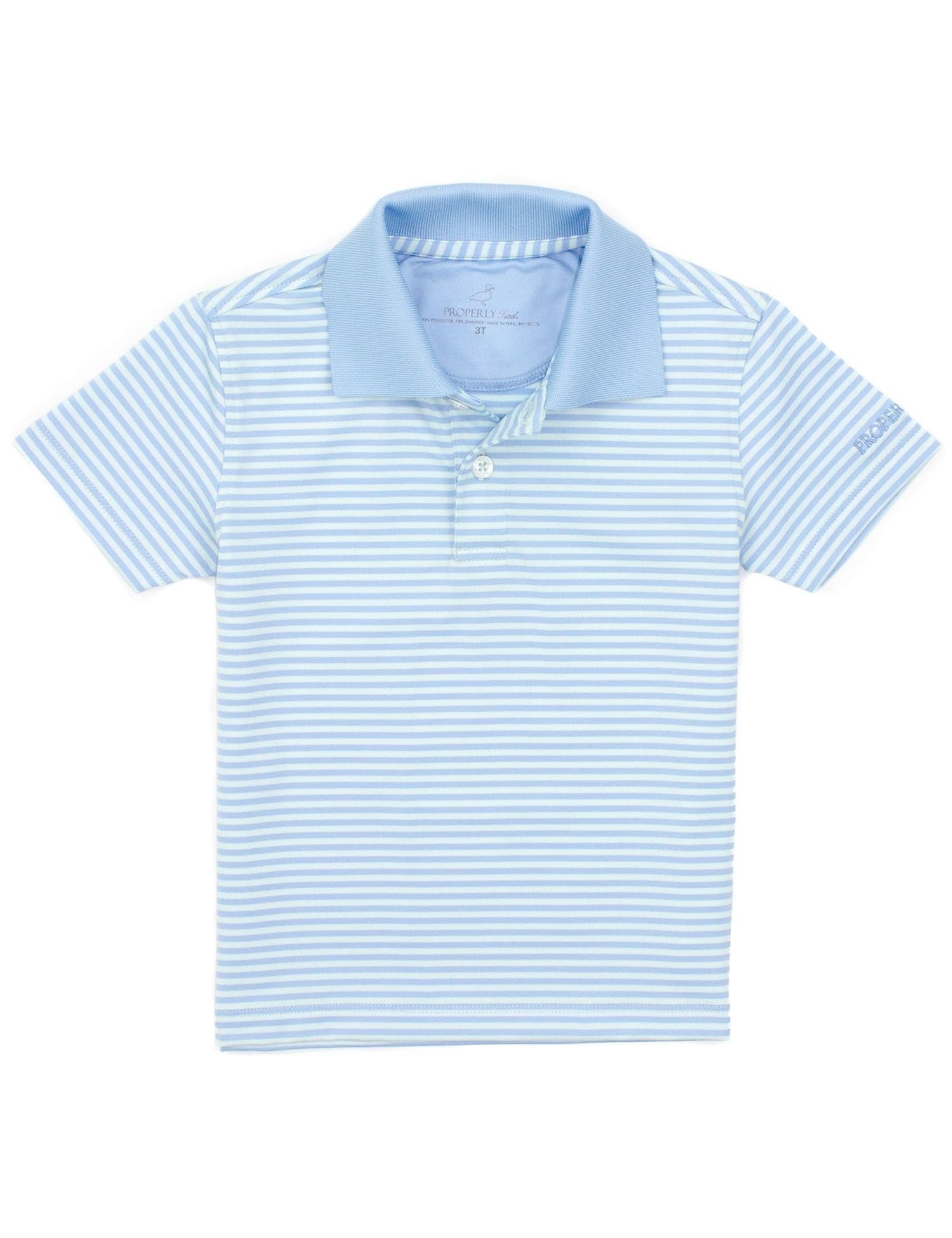 Properly Tied Boys Dallas Polo Shirt - Breeze