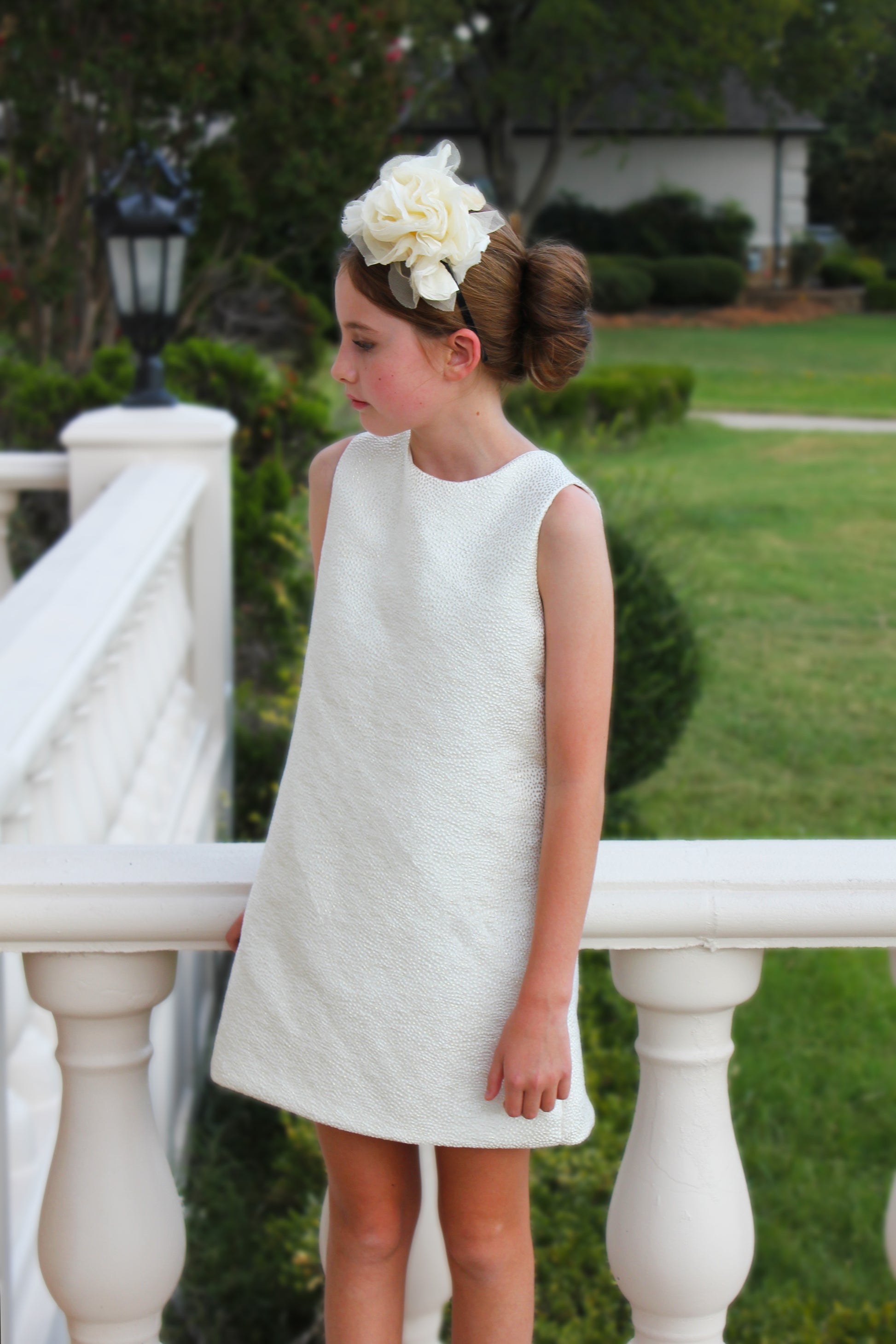 Susanne Lively Girls Ivory Sparkle A-Line Sleeveless Dress