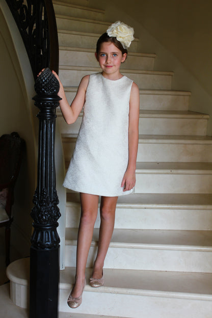 Susanne Lively Girls Ivory Sparkle A-Line Sleeveless Dress by Susanne Lively