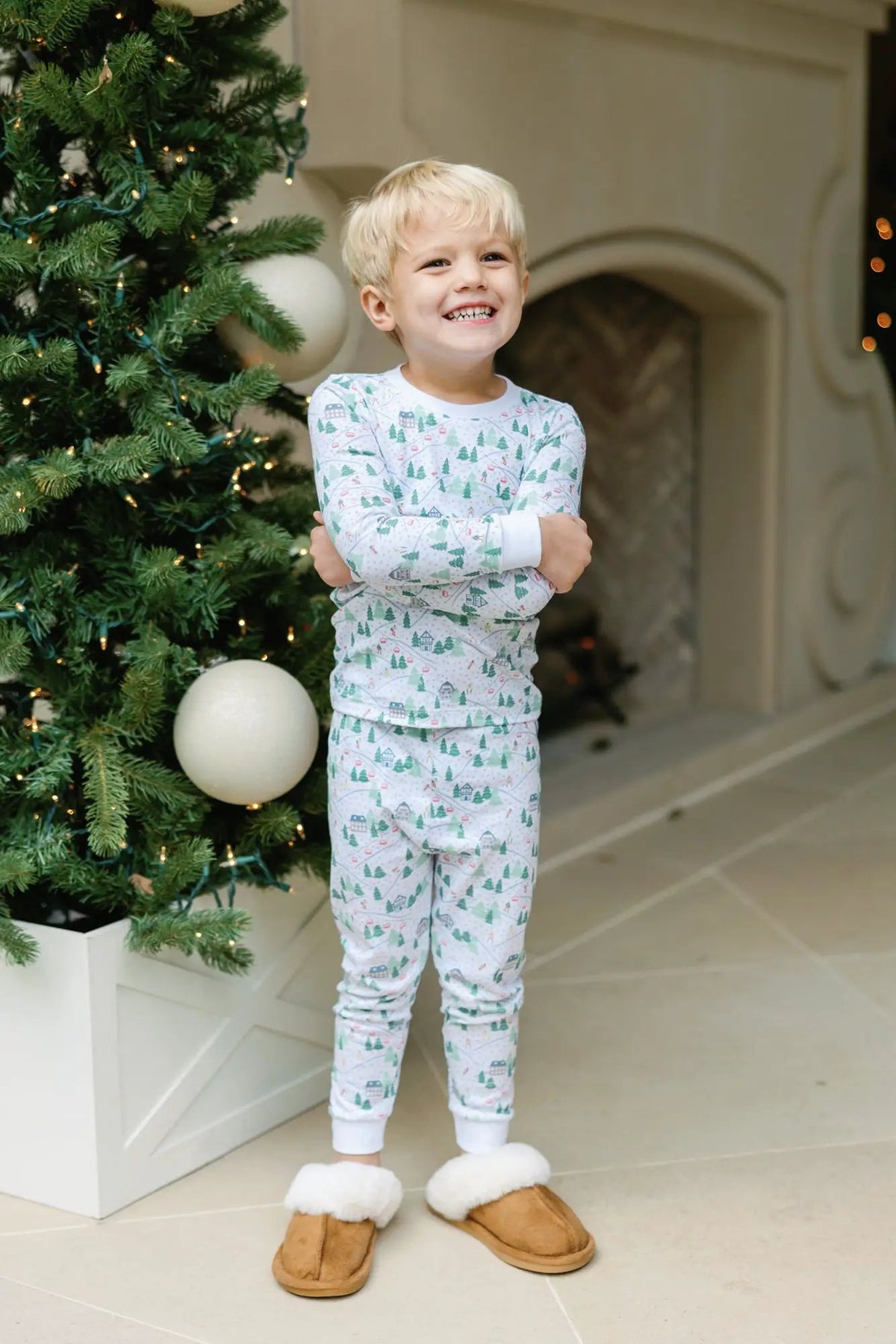 Lila & Hayes Boys Grayson Pajamas Set - Ski Village
