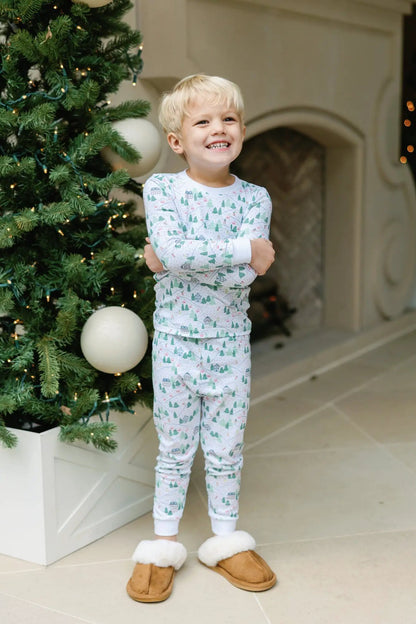 Lila & Hayes Boys Grayson Pajamas Set - Ski Village by Lila & Hayes