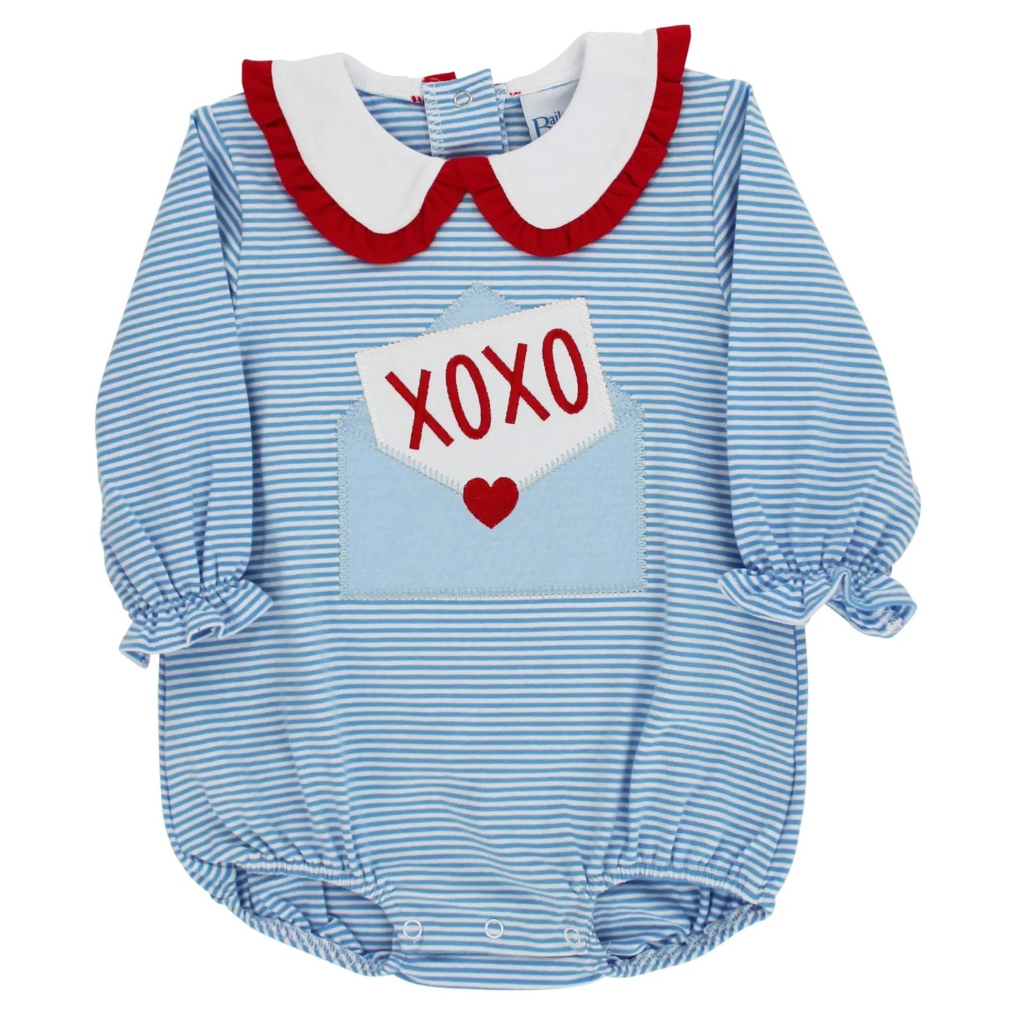 Bailey Boys Girls Blue Knit Love Letters Bubble