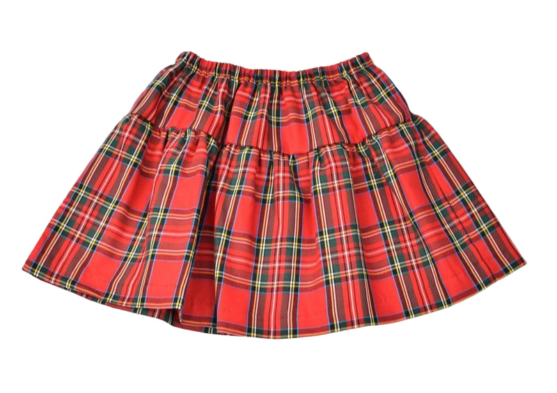Funtasia Too Girls Red Holiday Plaid Skirt by Funtasia