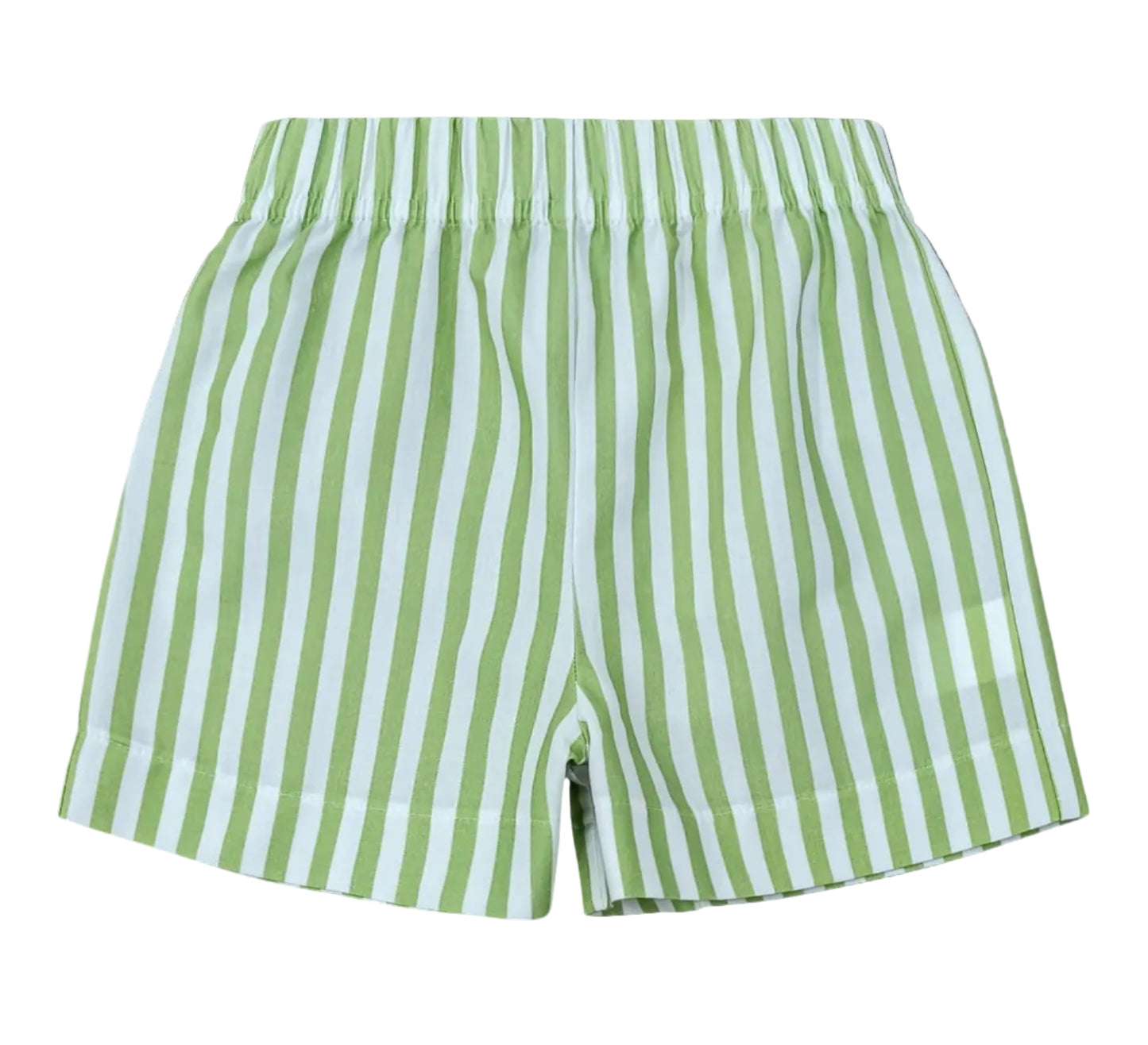 Percy & Tyne Boys Pull On Retro Shorts - Masters Golf Green Stripes by Percy & Tyne