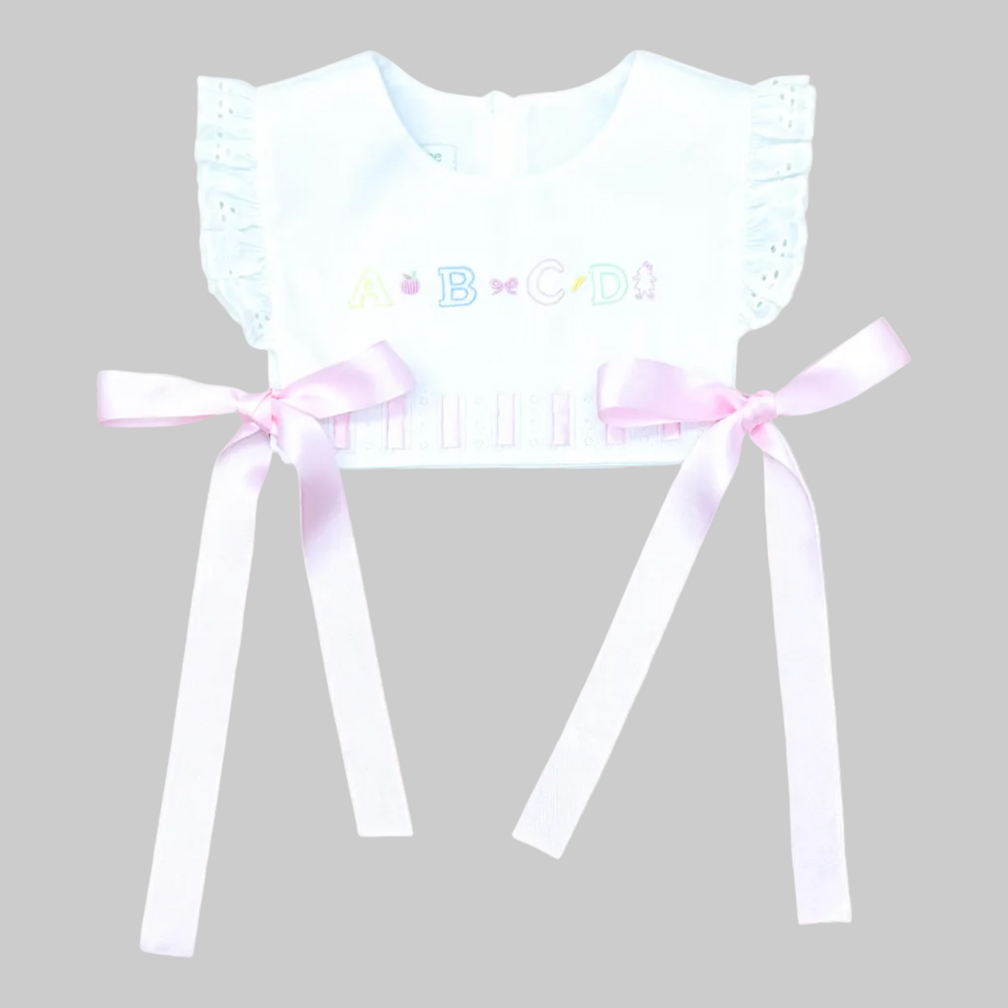Percy & Tyne Girls Heirloom Popover ABCD with Pink Ribbons - Add to the Margaret Dress