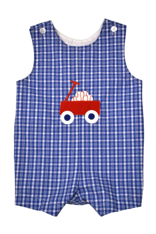 Funtasia Too Boys Royal Blue Shortall - Wagon Full of Baseballs by Funtasia