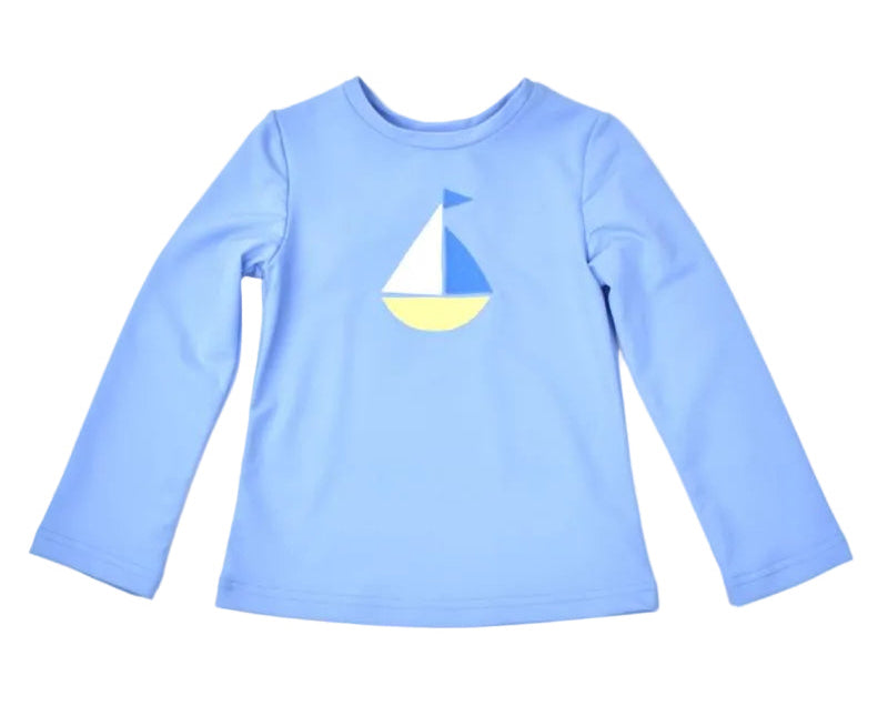 Funtasia Too Boys Rash Guard Shirt - Blue Boat
