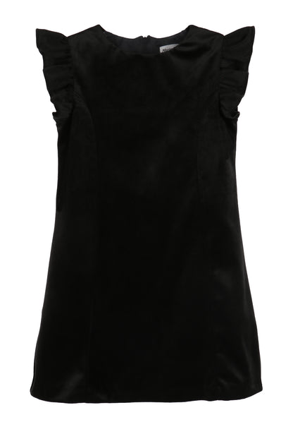Luli & Me Girls Deluxe Velvet Shift Dress - Black by Luli & Me
