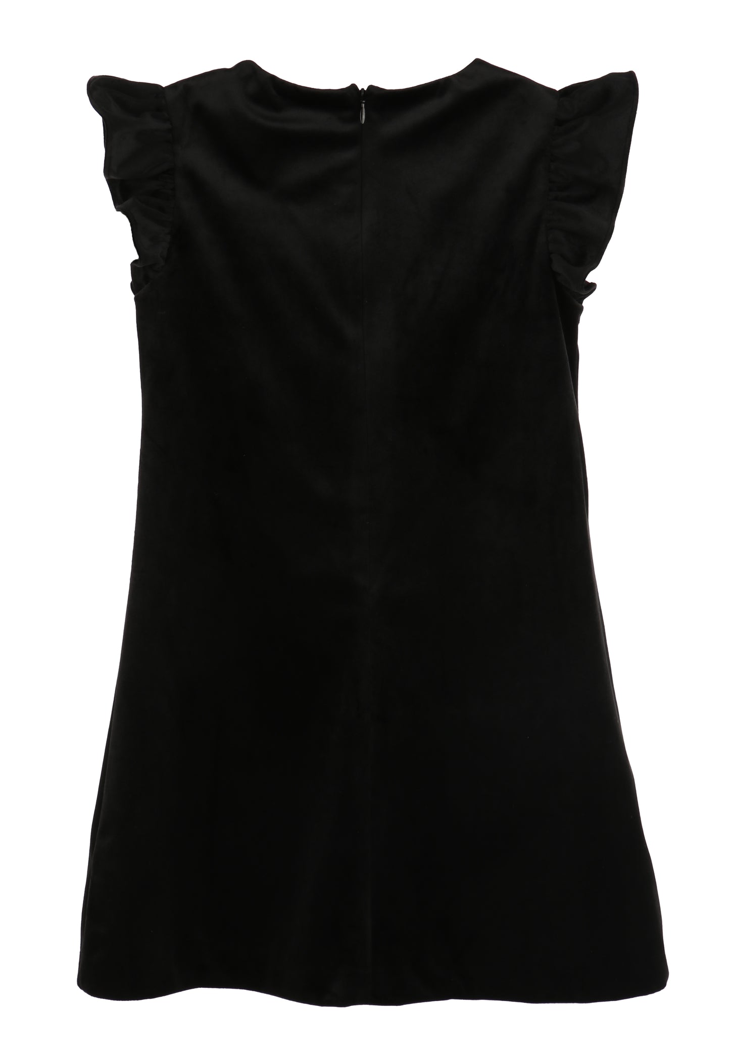 Luli & Me Girls Deluxe Velvet Shift Dress - Black by Luli & Me
