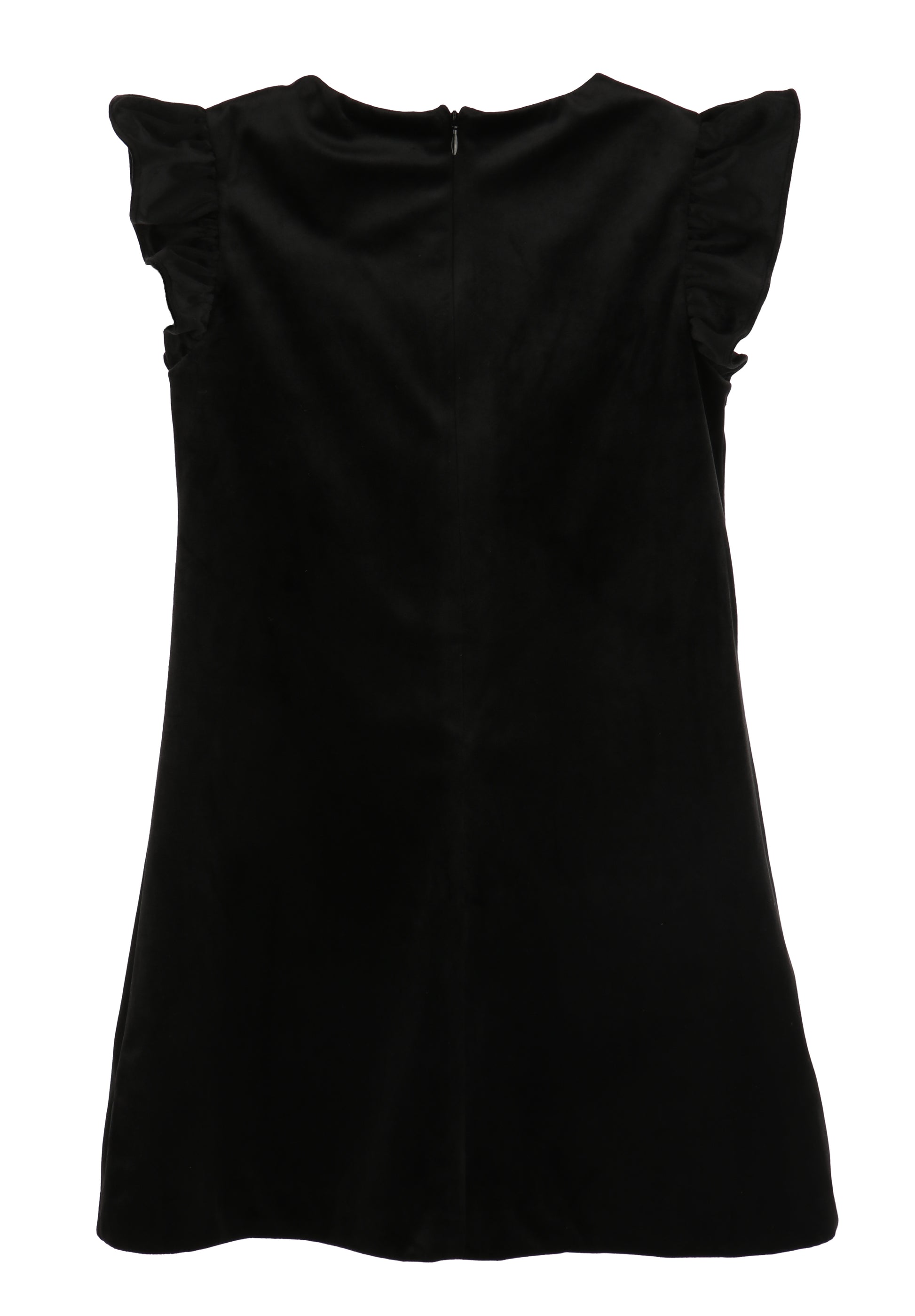 Luli & Me Girls Deluxe Velvet Shift Dress - Black