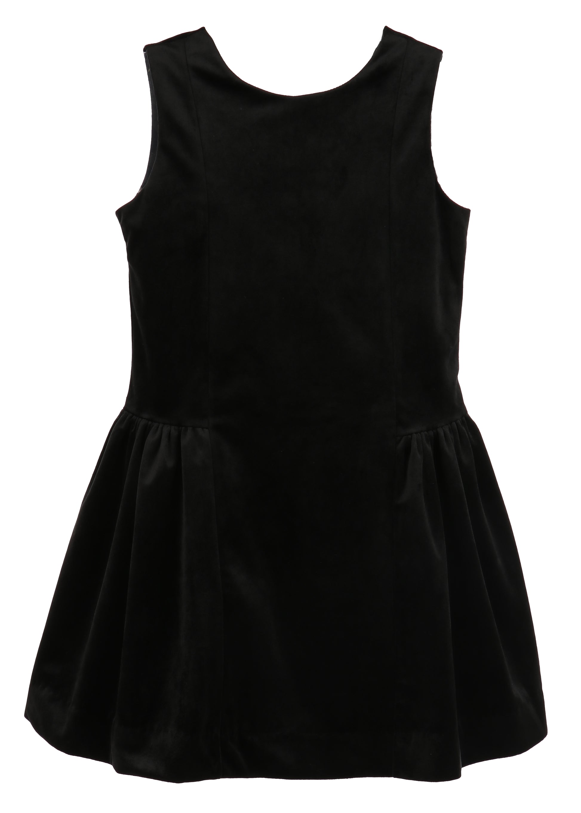 Luli & Me Girls Deluxe Velvet Princess Dress - V-Back - Black