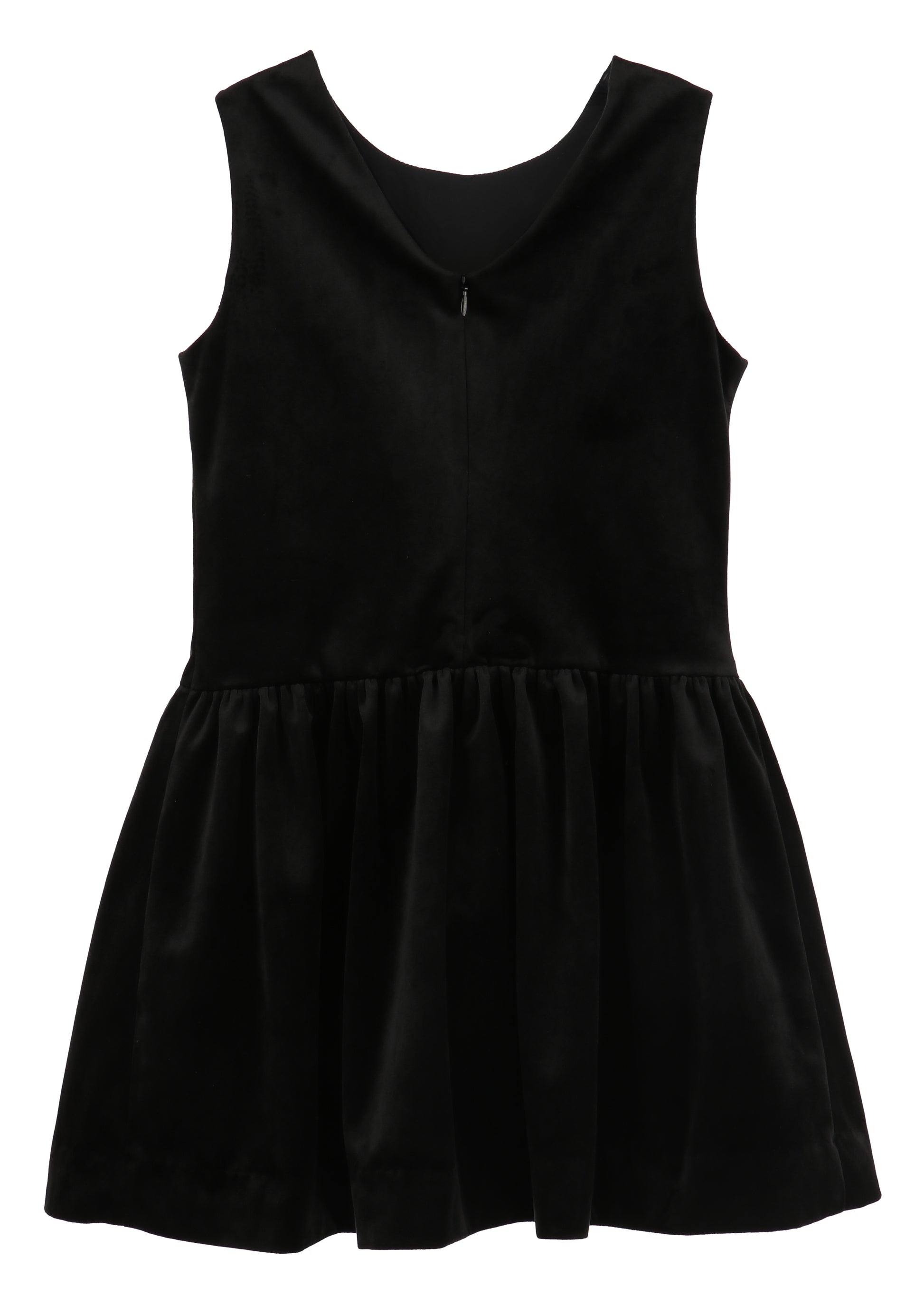 Luli & Me Girls Deluxe Velvet Princess Dress - V-Back - Black