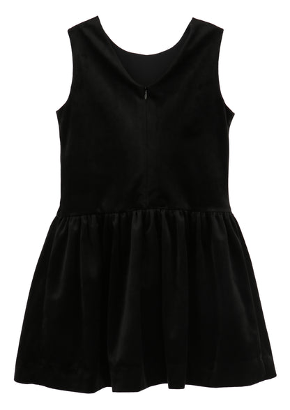 Luli & Me Girls Deluxe Velvet Princess Dress - V-Back - Black by Luli & Me