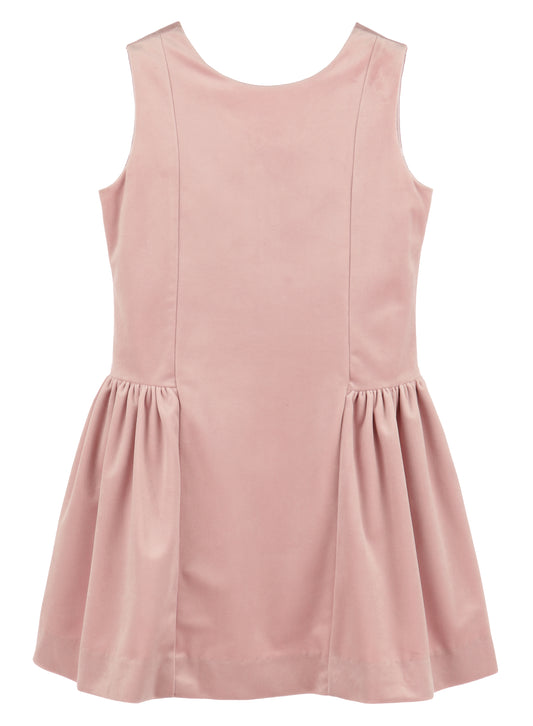 Luli & Me Girls Deluxe Velvet Princess Dress - V-Back - Rose Pink by Luli & Me