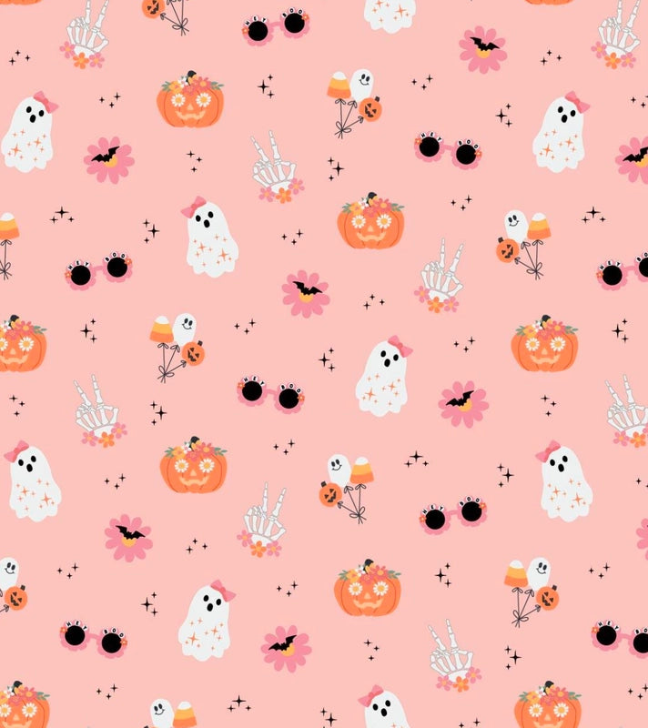 Ollie Jay Girls Gwendolyn Dress - Hippie Halloween Ghosts & Pumpkins