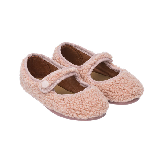Elephantito Girls Shoes - Mary Janes - Shearling - Pink by Elephantito