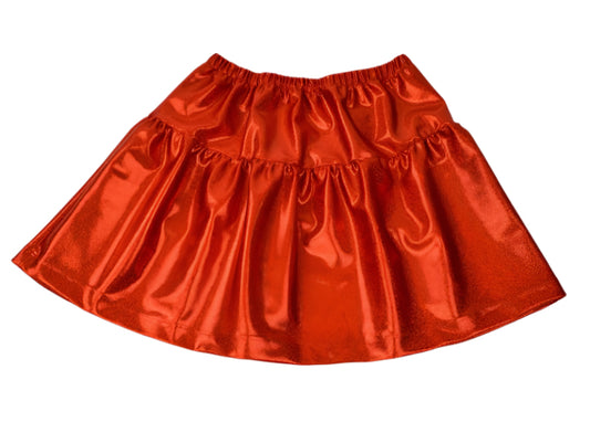 Funtasia Too Girls Sparkly Skirt - Holiday Red