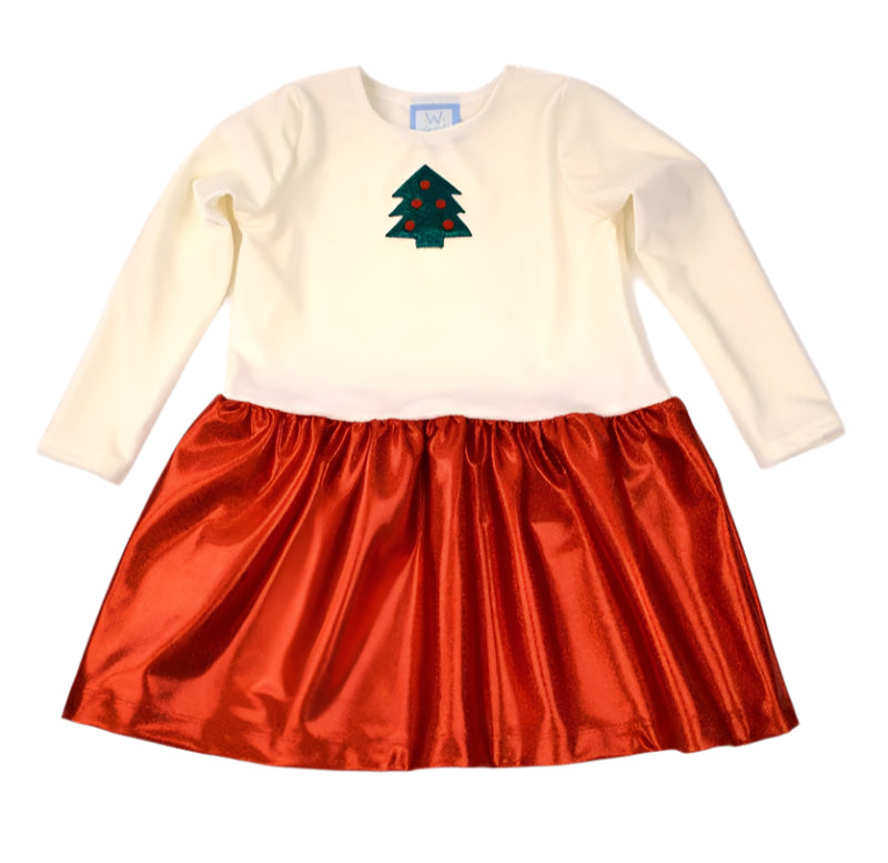 Funtasia Too Girls Sparkly Red Christmas Tree Dress