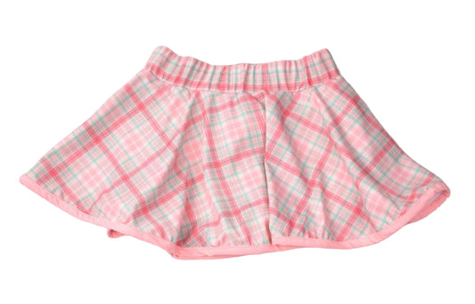 Funtasia Too Girls Pink Country Club Plaid Athleisure Skort by Funtasia