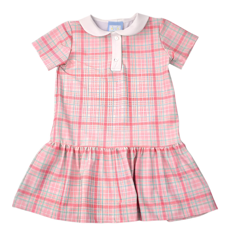 Funtasia Too Girls Active Dress - Preppy Pink Country Club Plaid