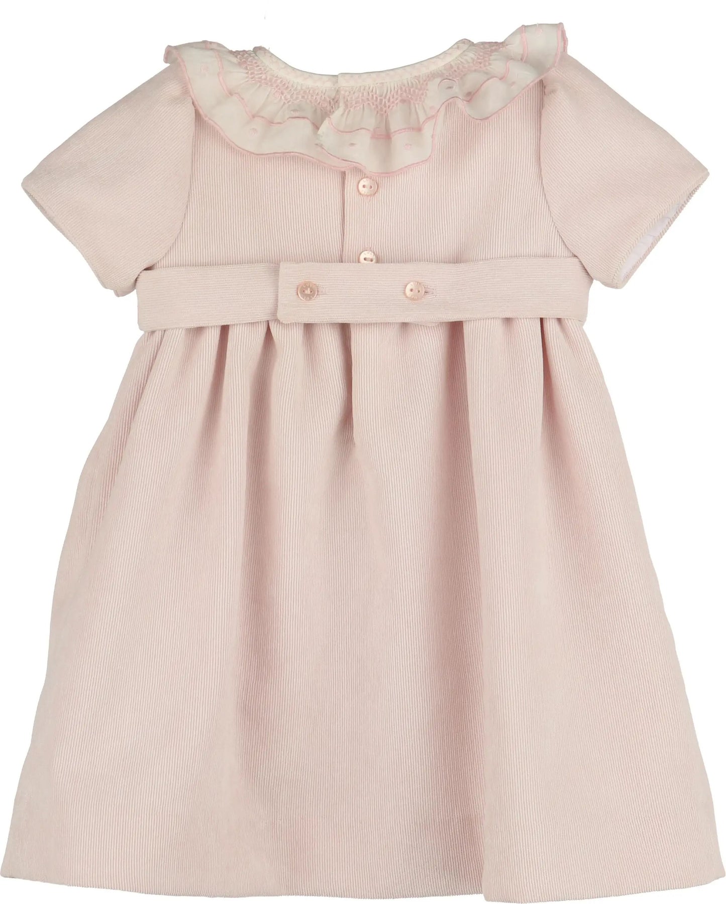 Luli & Me Girls Pink Sweet Corduroy Dress by Luli & Me