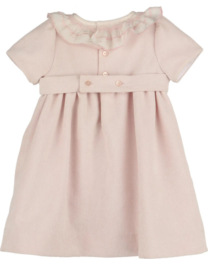 Luli & Me Girls Pink Sweet Corduroy Dress by Luli & Me