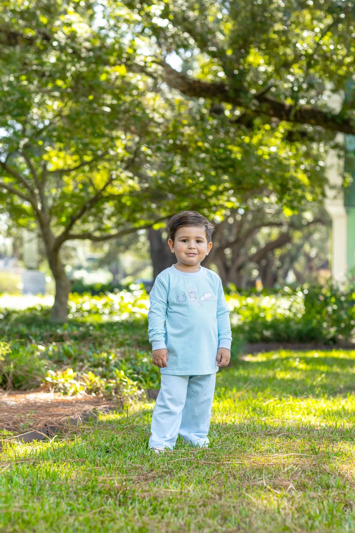 Trotter Street Kids Boys Blue Western Pant Set
