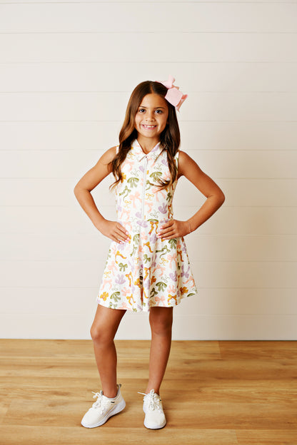 Swoon Baby Girls Active Tennis Dress - Collar - Bows Print