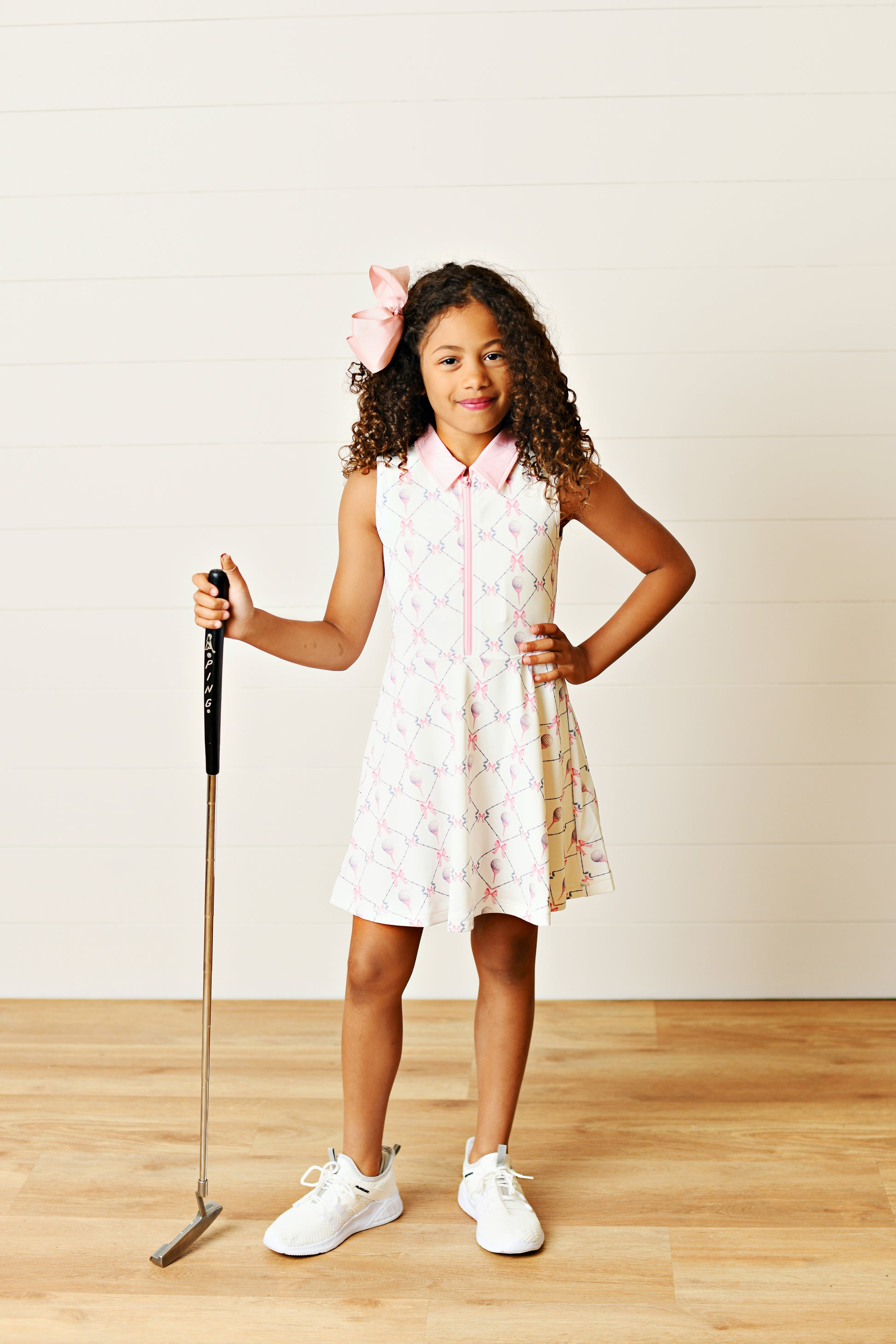 Swoon Baby Girls Active Tennis Dres - Pink Golf Tee - Collar