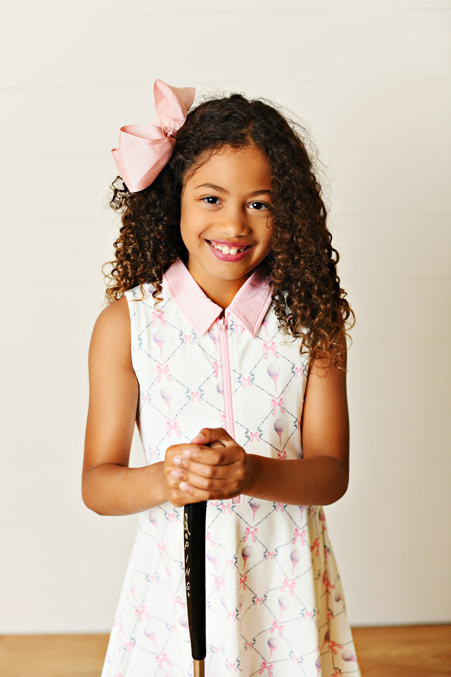 Swoon Baby Girls Active Tennis Dres - Pink Golf Tee - Collar