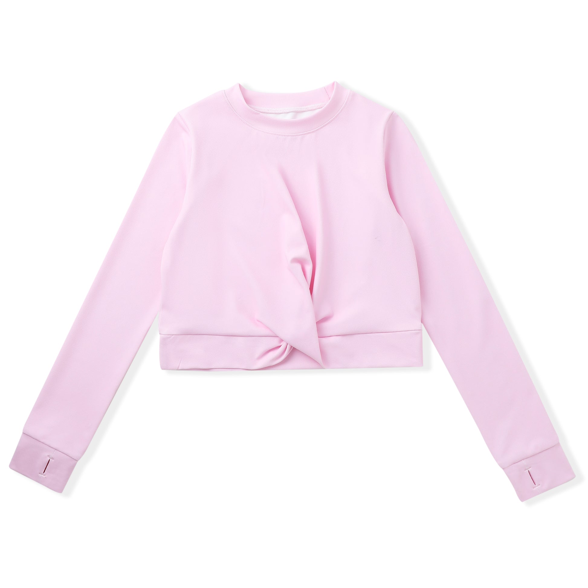 Swoon Baby Girls Active Top - Long Sleeves - Pink Knot