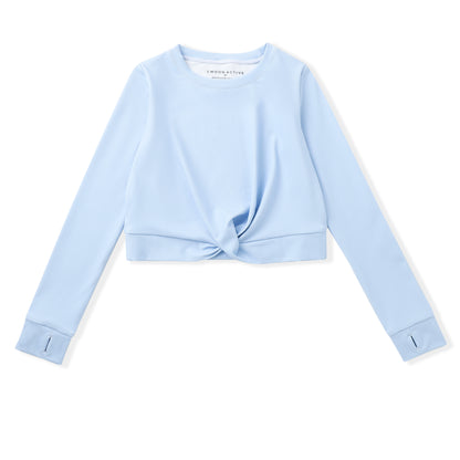 Swoon Baby Girls Active Top - Long Sleeves - Blue Knot