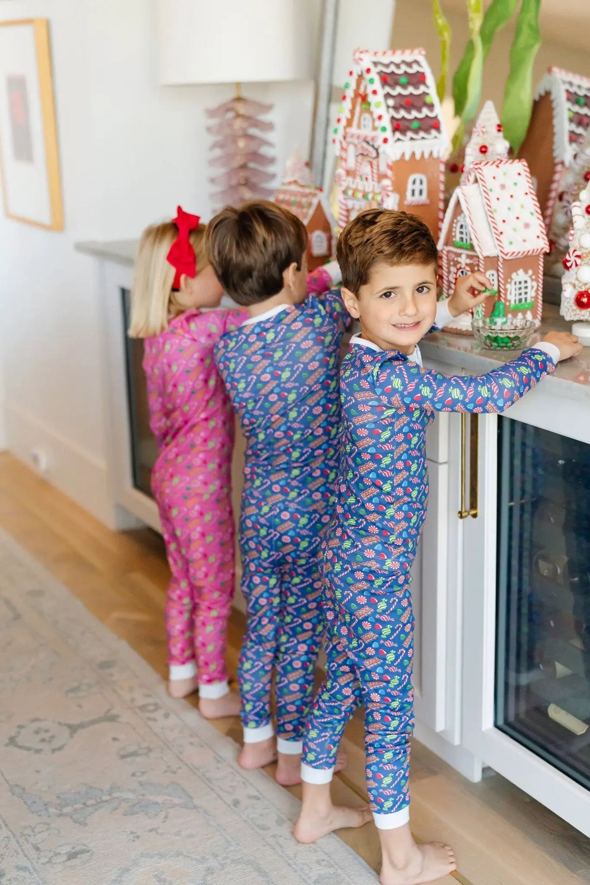 Lila & Hayes Boys Jack Pajamas Set - Christmas Candy - Blue