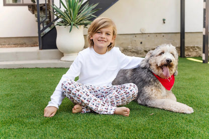 Lila & Hayes Boys Beckett Hangout Lounge Pants - Western Pups Dogs by Lila & Hayes